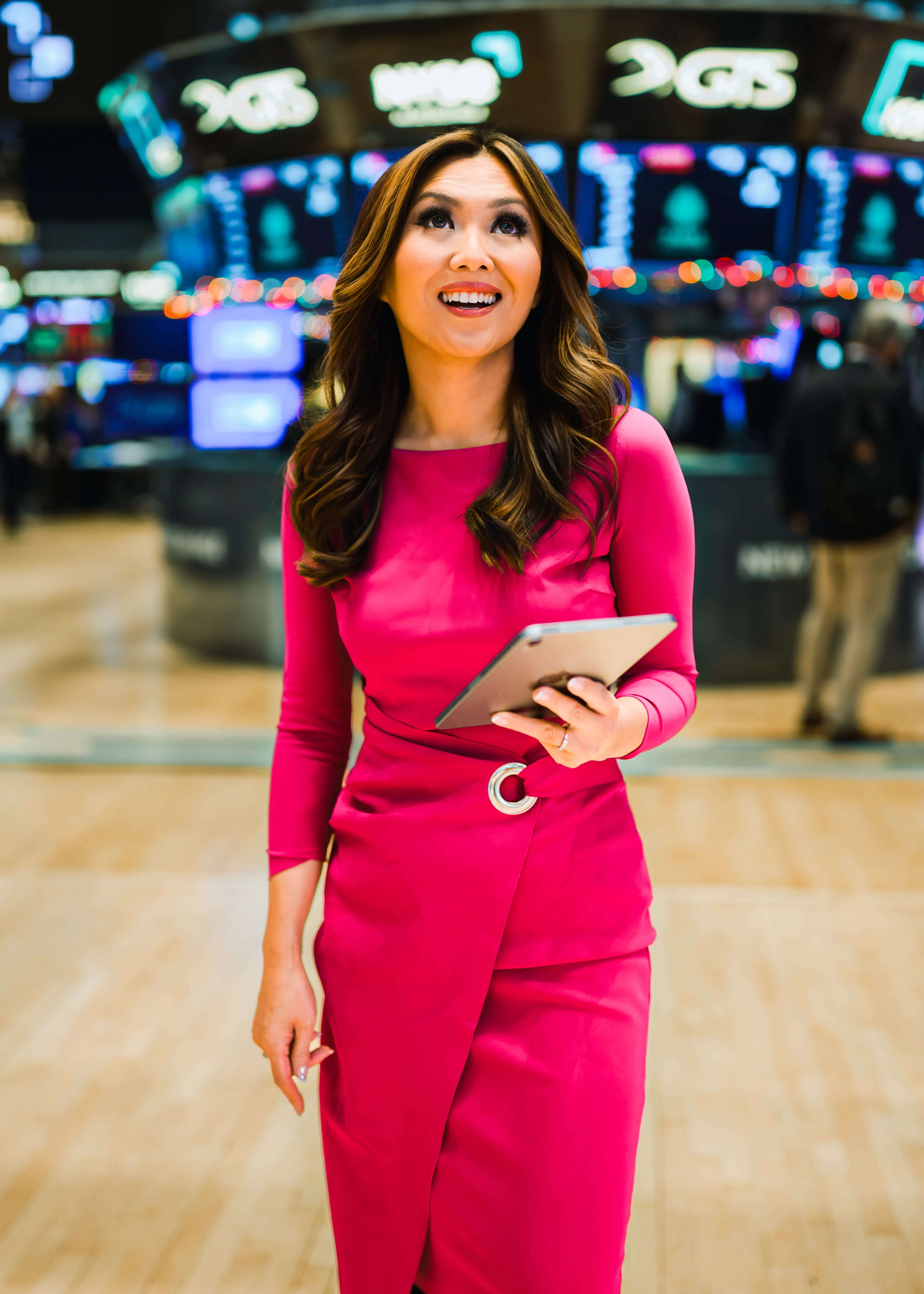 Remy Blaire on the New York Stock Exchange trading floor during a market session